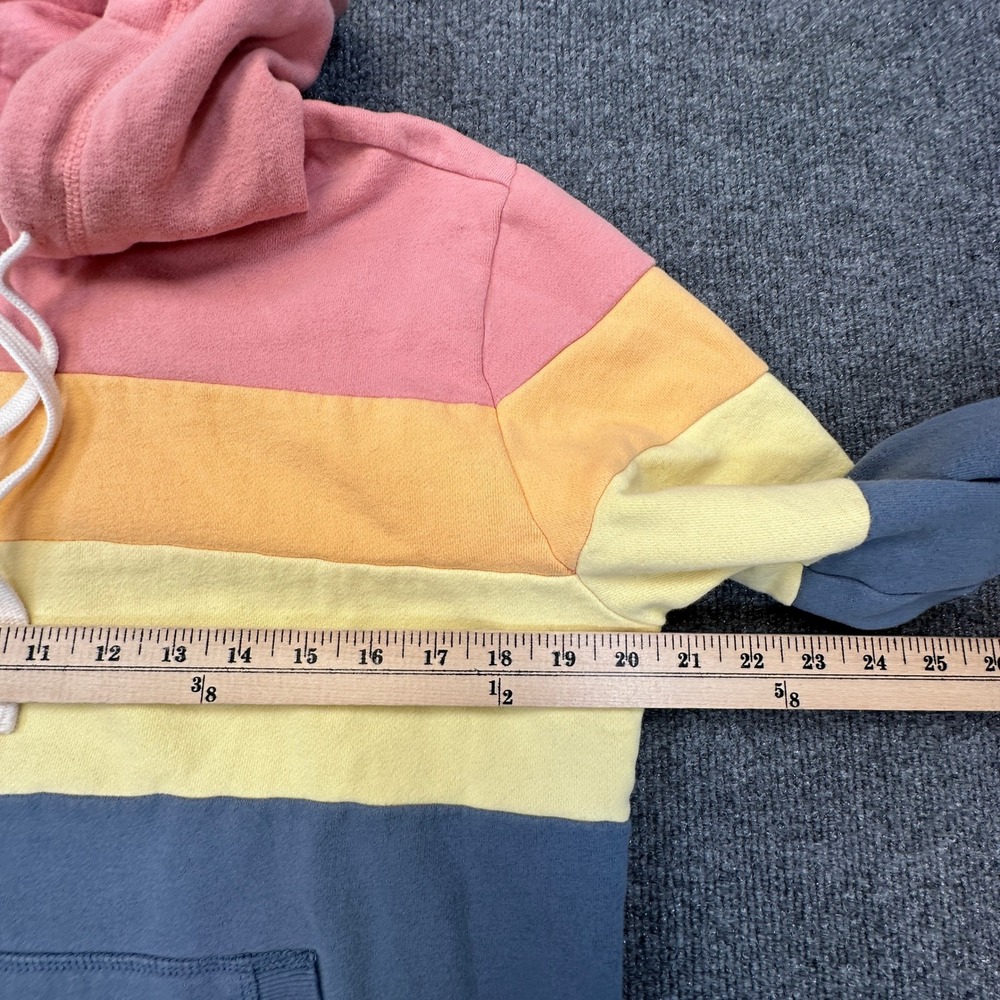 Marine Layer Archive Hoodie Mens Small Multi Colorblock Stripe Pullover Retro - Picture 4 of 9